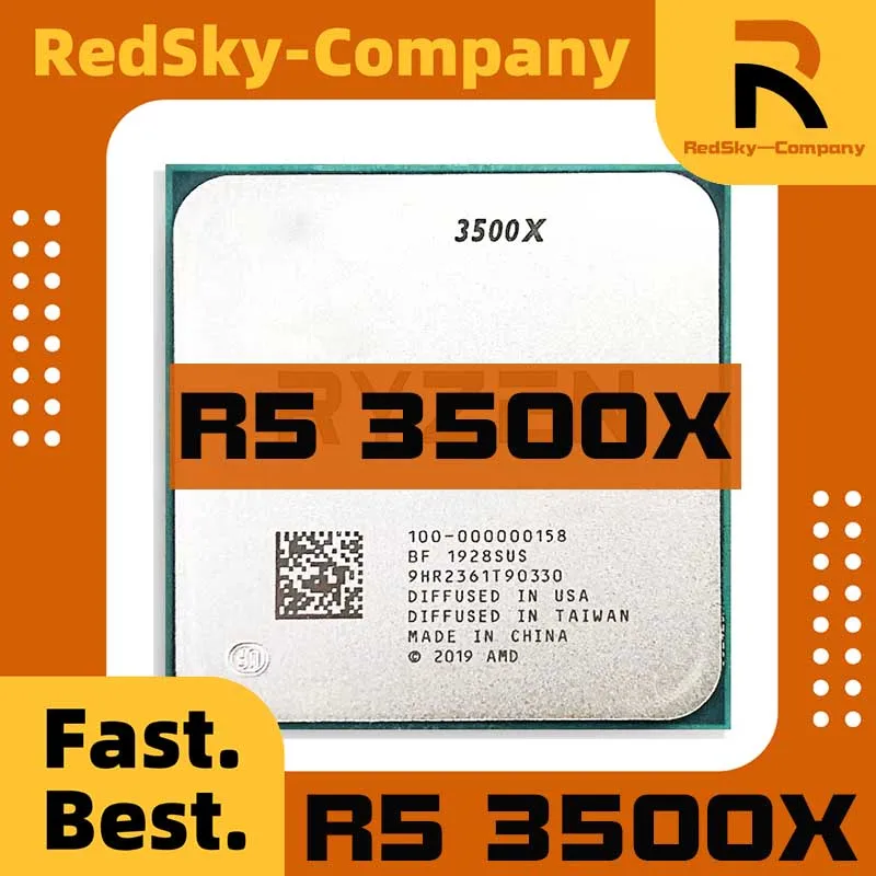 1pcs/lot Perfect test Ryzen 5 3500X R5 3500X 3.6 GHz Six-Core Six-Thread CPU Processor 7NM 65W L3=32M