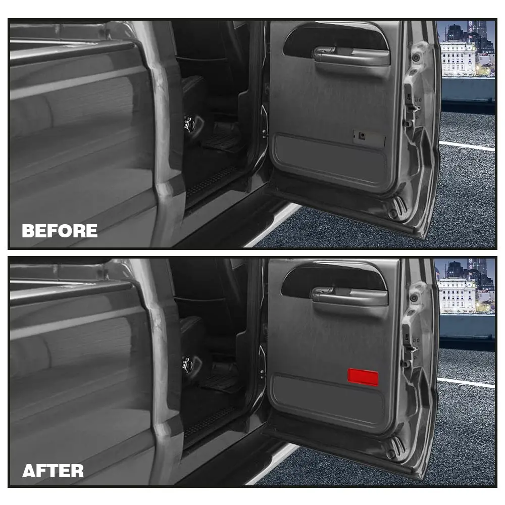 يصلح ل 99-07 فورد سوبر ديوتي F250-F450 2 قطعة الباب الأمامي أو الخلفي الأحمر لوحة عاكس الضوء #3