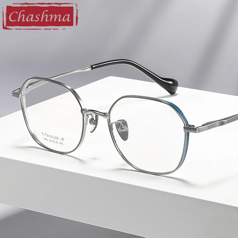 

Chashma Prescription Glasses Retro Fashion Pure Titanium Women Eyeglasses Frames Men Optical Eyewear for Progressive Recipes