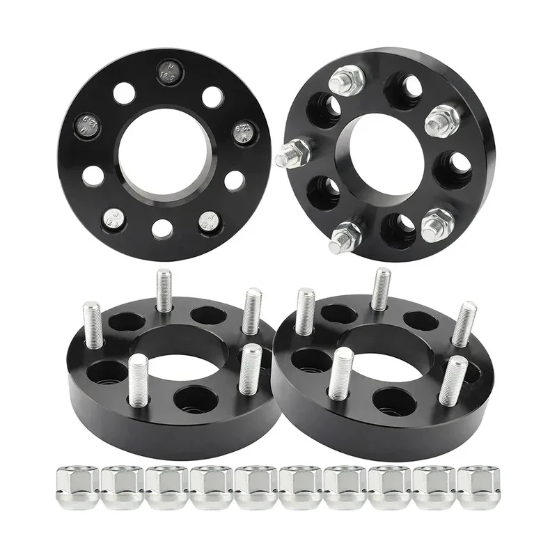 

4PCS 1.25" 5x4.5 to 5x5 Wheel Adapters for JK JKU WK WJ XK Wheels,5x114.3mm Vehicle to Wheel Spacers with 1/2"-20 Studs