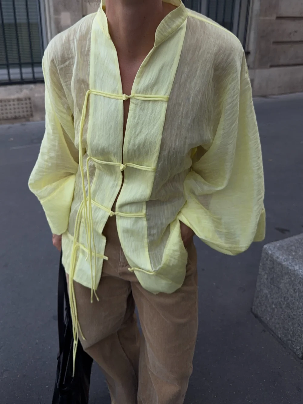 Kimono Cardigan Women - เสื้อคาร์ดิแกนกิโมโนผู้หญิงสไตล์จีน กระดุมแบบกบ เสื้อเชิ้ตฤดูร้อนทรงหลวม เสื้อบางเบา คอวีลำลอง เสื้อคลุมชายหาด