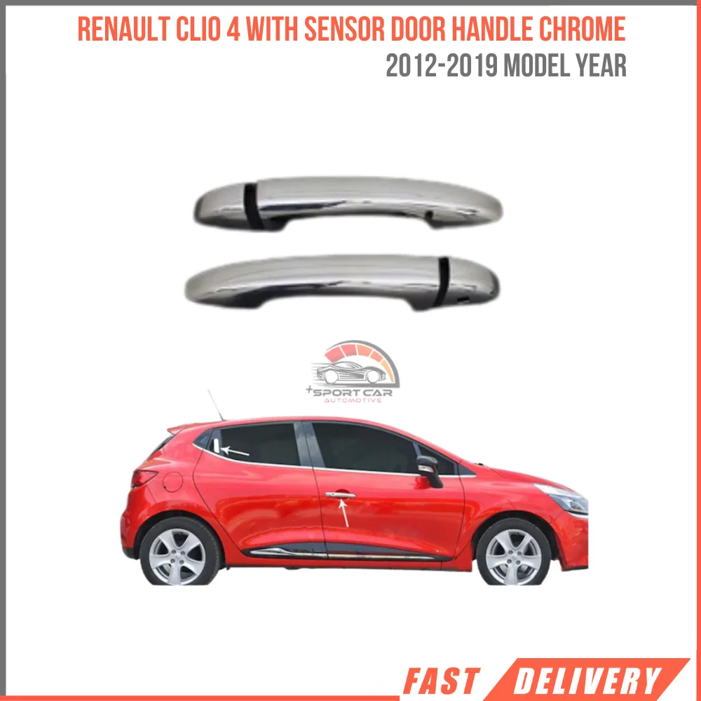 

For Renault Clio 4 chrome door handle sensor. 2012-2019. Stainless steel. ISO9001 / 2008 A + quality modified design accessory