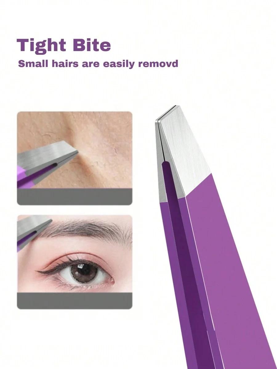 1/4 個ステンレス鋼ピンセットキット眉毛まつげピンセット収納袋付き脱毛ピンセット美容サロン & 家庭用