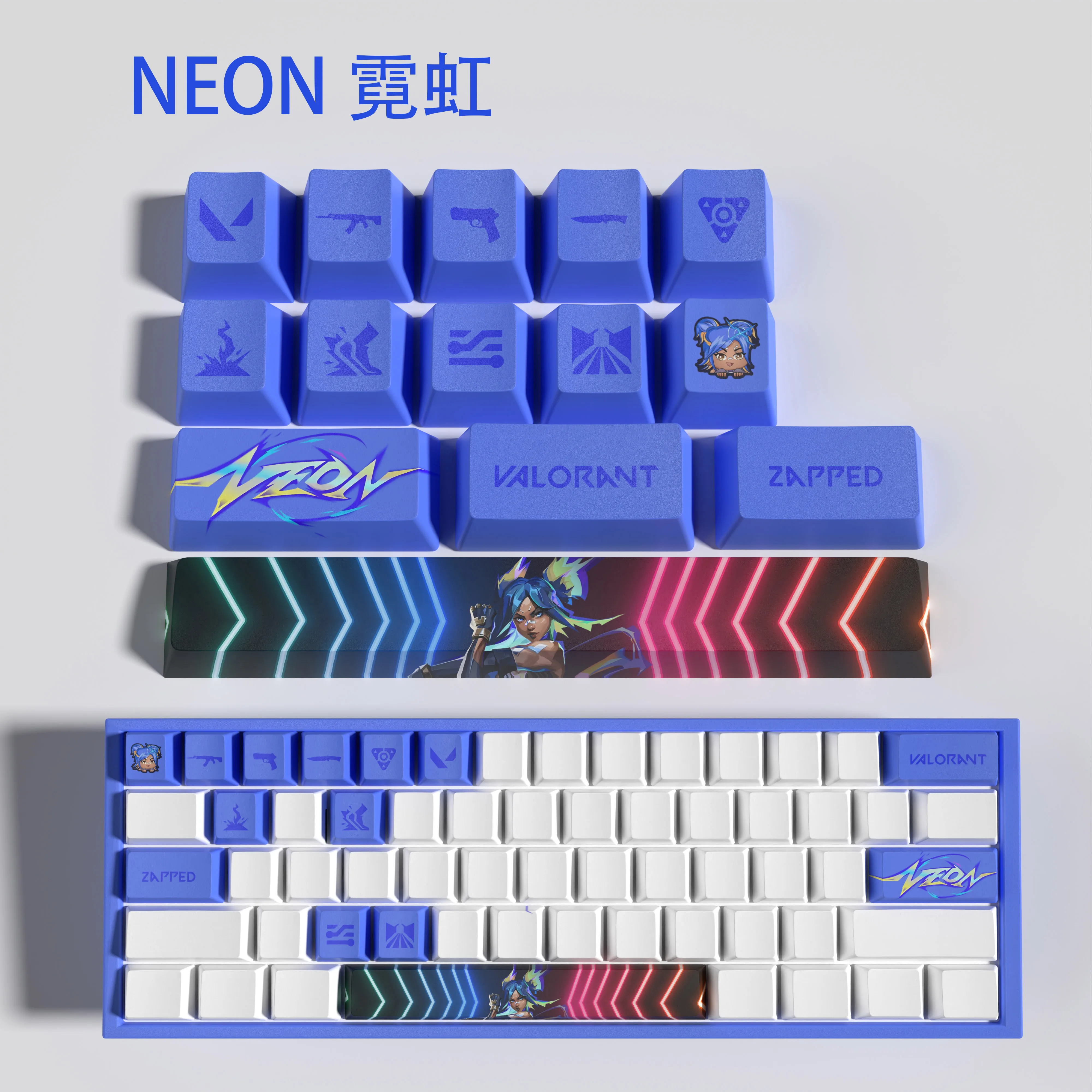 Noen New design Valorant keycaps  OEM Profile 14keys MINI SET PBT dye sub keycaps