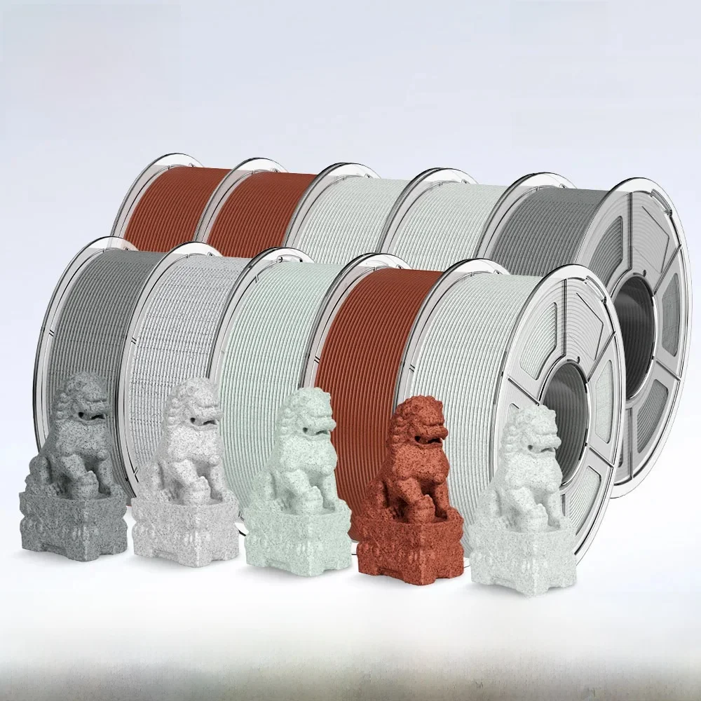 JAYO 5 Rolls 3D Hoge Snelheid Marmer PLA/HS Matte PETG/HS PLA Filament 600 mm/s Hoge Snelheid 3D Printer Niet giftig Filament 1.1KG/roll - afbeelding 2