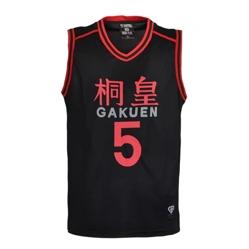 Anime Kuroko no Basuke Cosplay Jersey Set GAKUEN School Uniform Aomine Daiki Basketball Team Shirt & Shorts Quality Sportswear