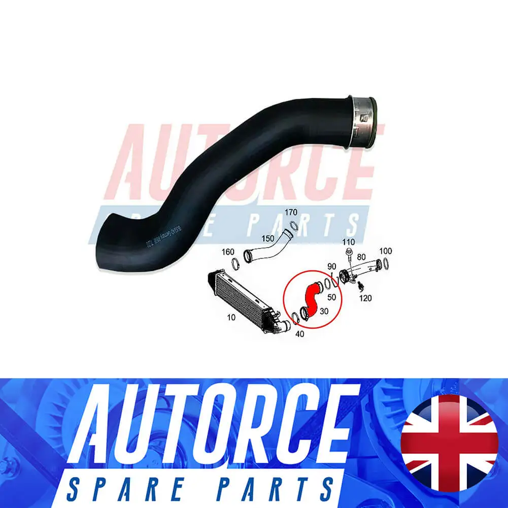 Intercooler Charger Intake Turbo Hose Pipe For Mercedes C 200 CDI, C 220 CDI (2011 - Onwards) 2045280982 - AUTORCE