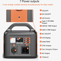 600W Portable Power Station SBAOH,538.7Wh Lithium ion Camping Solar Generator with AC Output, estacion de energía portátil