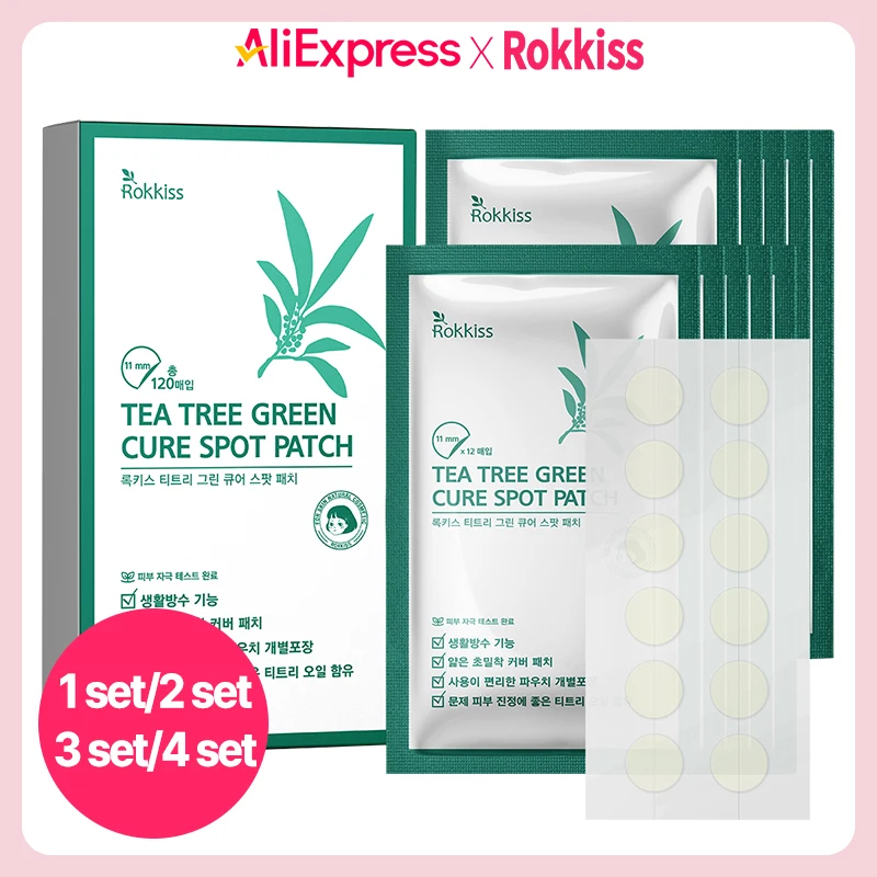 Rokkiss Tea Tree Green Cure Spot Patch, 120pieces