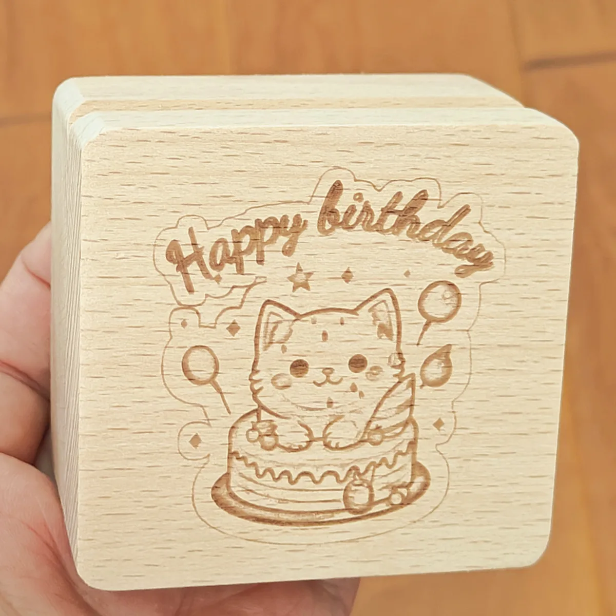 Cat Birthdaycake Customized Photo Music Box, Monthsary, Anninersary, Christmas, Birthday gifts