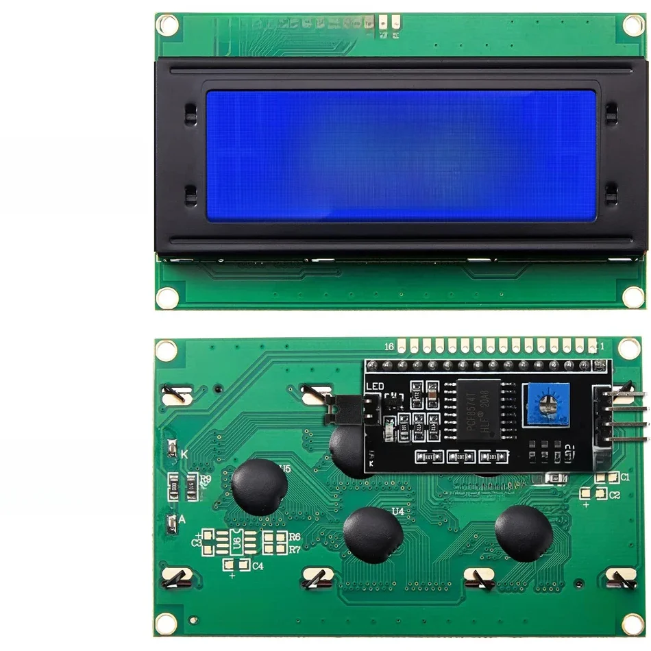 LCD2004 + I2C 2004 20x4 2004A écran bleu/vert HD44780 caractère LCD/avec Module adaptateur d'interface série IIC/I2C pour arduino