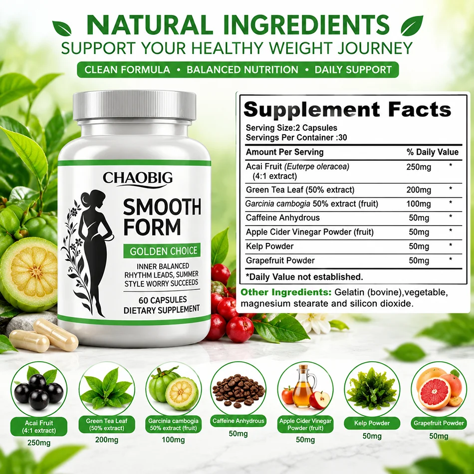Herbal Weight Management Blend, Green Tea Leaf ,Apple Cider Vinegar ,Burn Fat,Package May Vary.