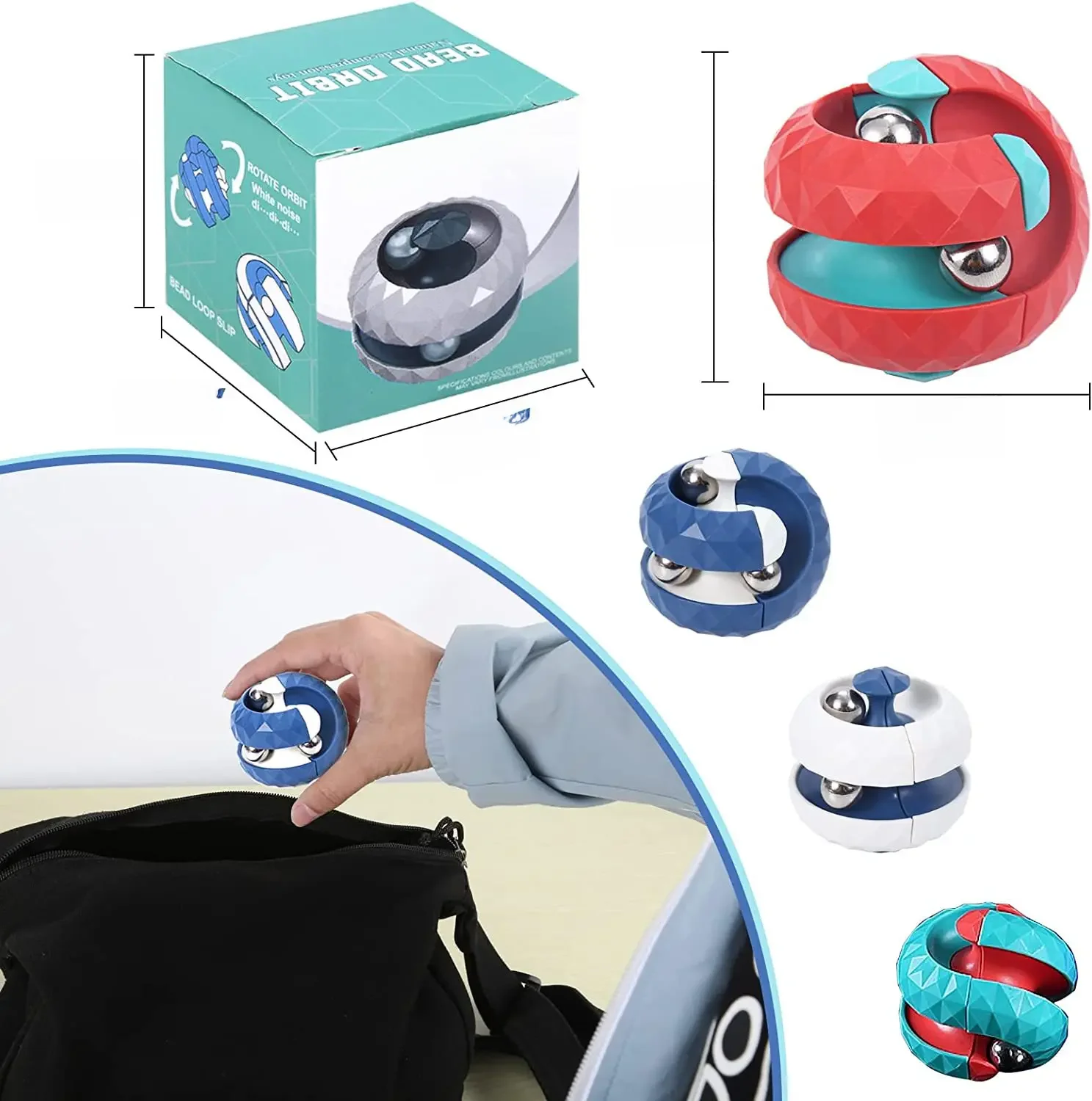 Jouet de décompression boule orbite créative jouet enfants autisme boule orbite Cube Anti-Stress jouets sensoriels changement de retournement infini pour enfant