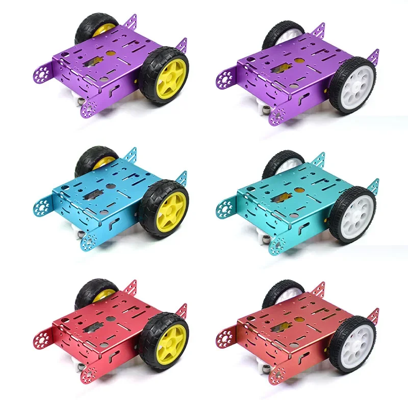 Jouets éducatifs de voiture 2WD en aluminium, nouveau châssis de voiture en alliage, robot intelligent, kit de bricolage de voiture MBOT