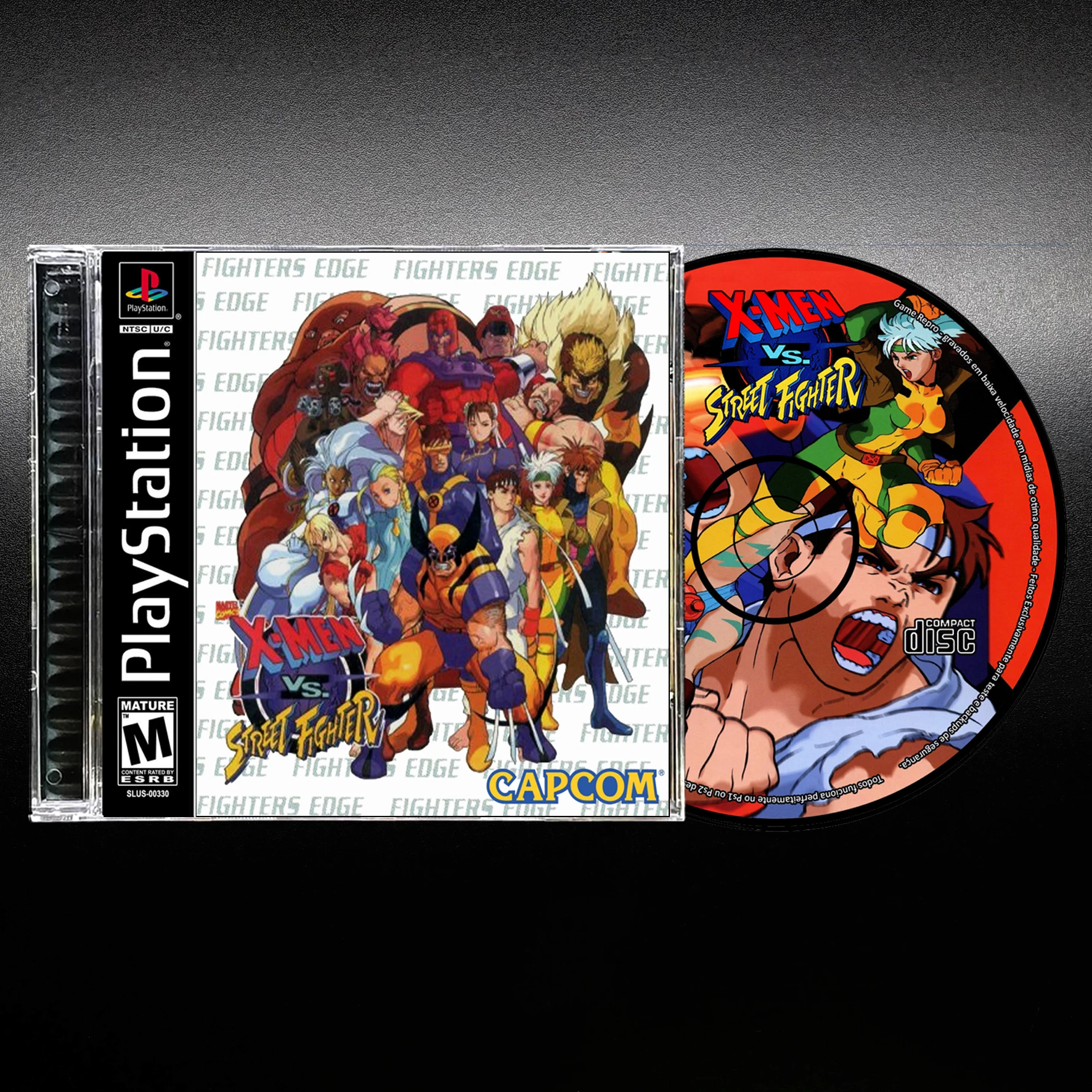 Xmen vs Street Fighter-Repro/Retro Game Ps1/PSX-Copy Play Play 1 / Patch