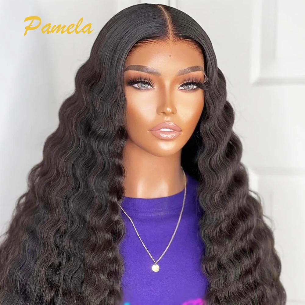 

Brazilian Human Hair 4x4 5x5 Glueless Lace Closure Wig 250% Density Body Wave Natural Long Wigs For Women Ready To Wear And Go