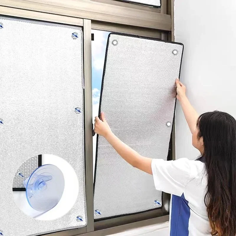 1 Stück Fenster-Sonnenschutzfolie, Sonnenschutzmatte für Zuhause, Aluminiumfolie Anti-UV Isolierfolie, Fenster-Sichtschutzfolie, Sonnenschutz