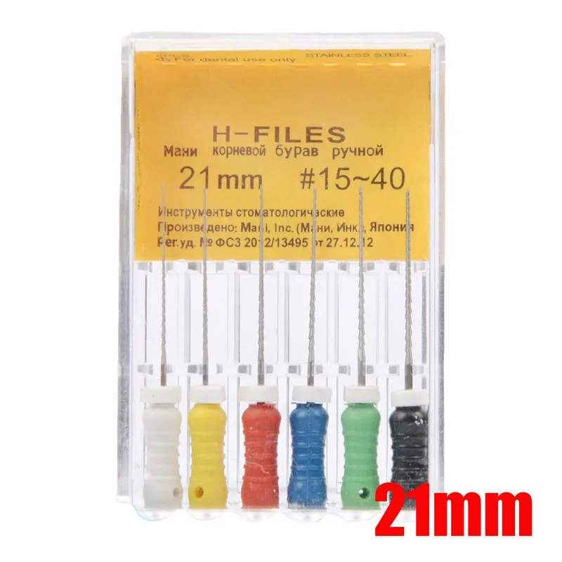 

21/25MM #8-#40 H-Files Dental Hand Use Root Canal Stainless Steel Files