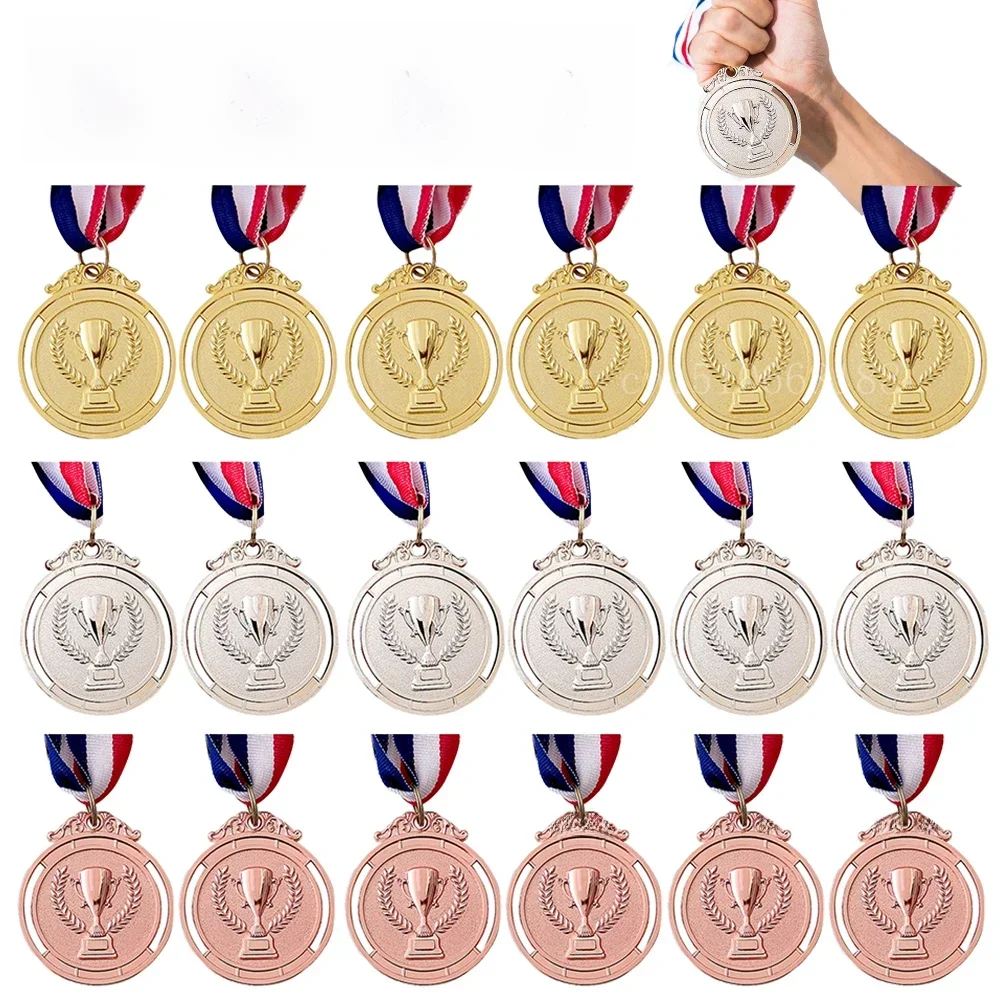 10-30xWinner Beloning Goud Zilver Brons Award Medaille met Neklint 1e 2e 3e Prijs Medaille voor Sport Competitie Prijs voor Kinderen - afbeelding 2