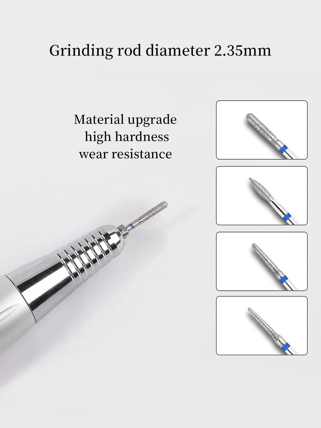 30개/박스 매니큐어 그라인딩 헤드 세트 다이아몬드 네일 드릴 비트 회전식 전동 밀링 커터 페디큐어 매니큐어 파일 큐티클용