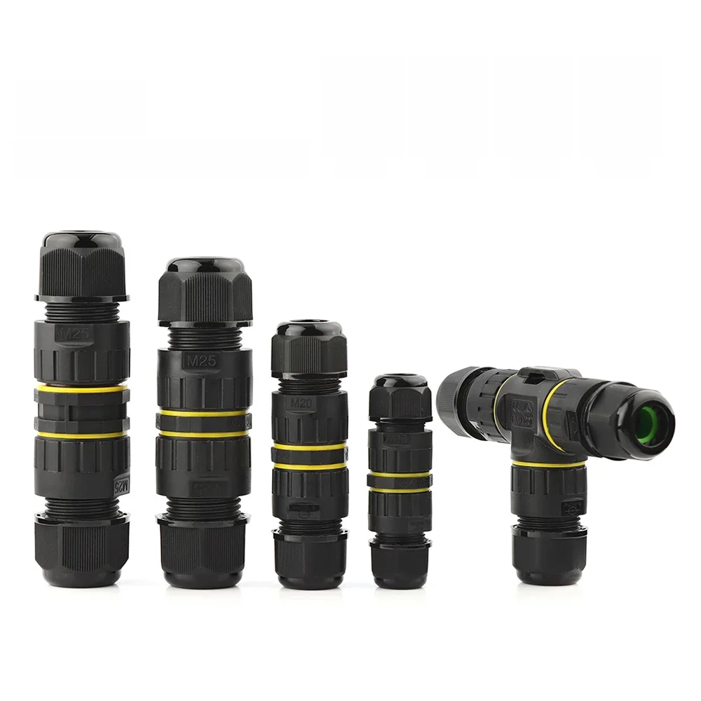 IP68 waterdichte connector 2 3 4 5-pins kabel Draadwartel Mouwconnectoren snelle schroefaansluiting Outdoor waterdichte terminal - afbeelding 2