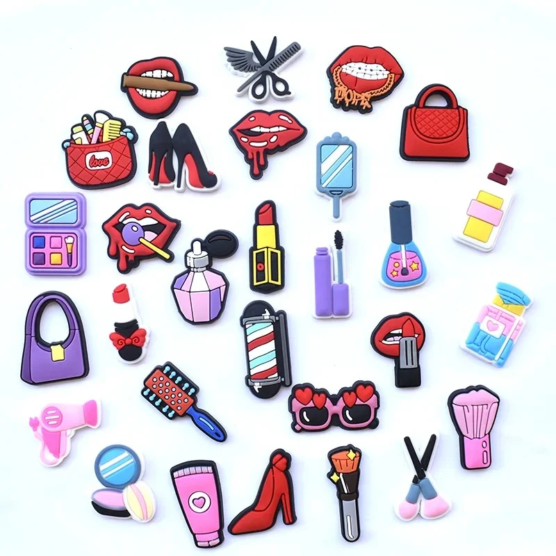 Breloques mignonnes en PVC pour décoration de chaussures, accessoires de bricolage, porte-clés sabot, bracelets de maquillage, cadeau pour filles