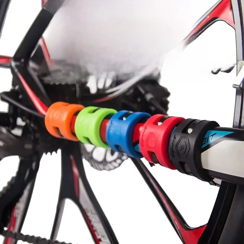 AliExpress enlee ENLEE Rubber Bicycle Guard Chain Protector Road Mountain Bike MTB Frame Silicone Protection Ring 4pcs Per Set Cycling Accessorie