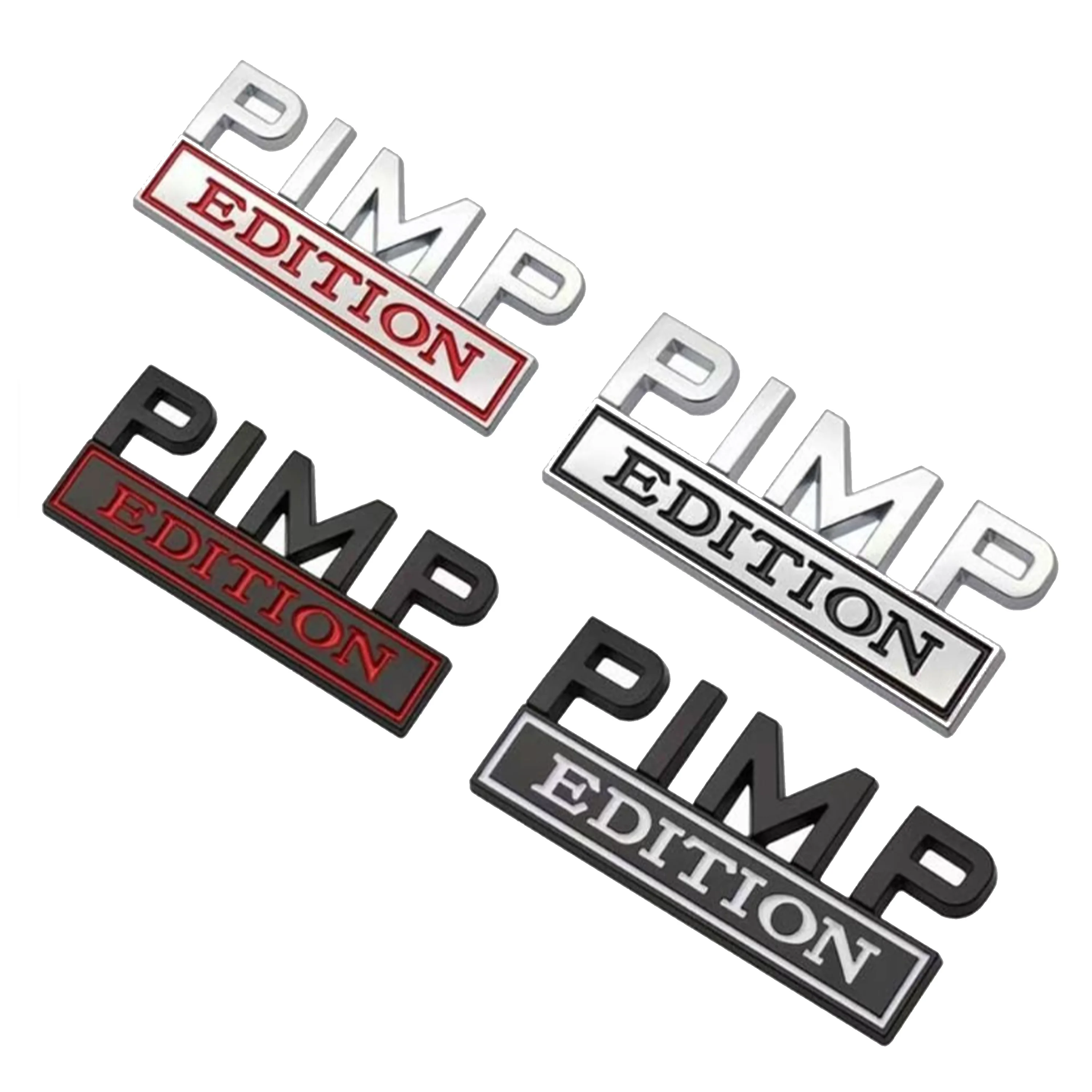 

1 шт. металлическая автомобильная эмблема 3D PIMP EDITION, декоративный элемент. Подходит для украшения задней части автомобилей, грузовиков и внедорожников, водонепроницаемая.