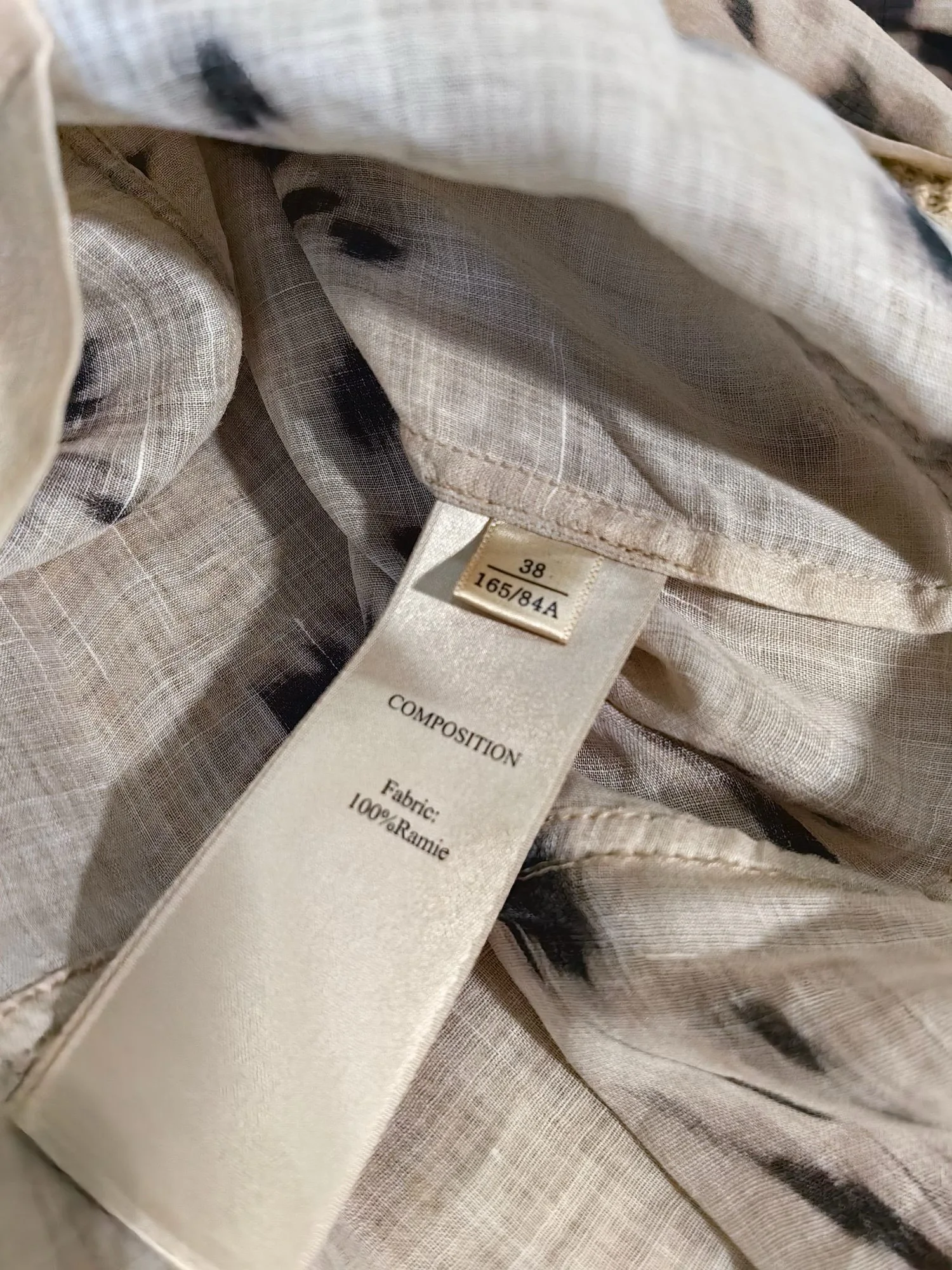 بلوزة نسائية صيفية كاجوال بأكمام طويلة ومطبوعة بالزهور من قماش رامي الطبيعي #6