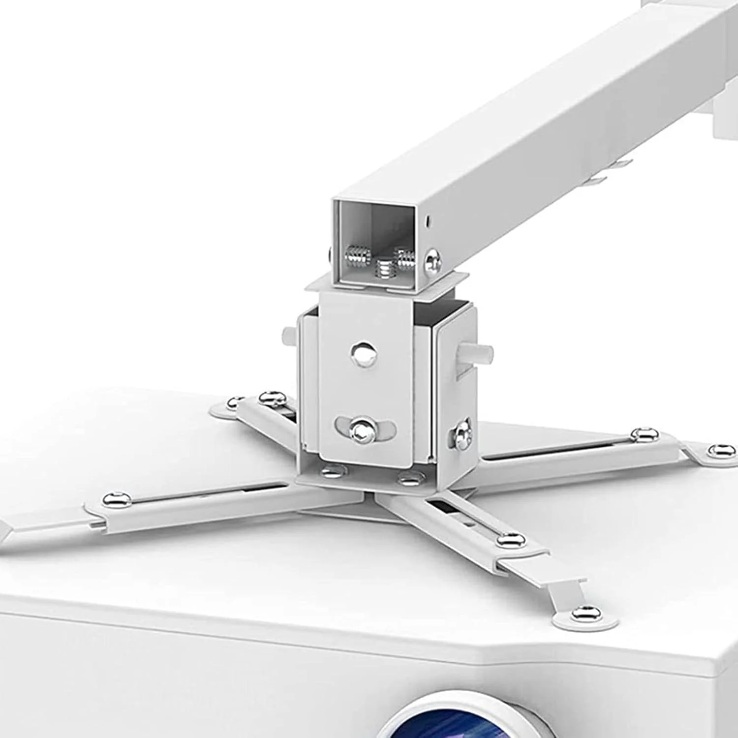 Soporte de pared y techo para proyector de visualización de datos con estructura resistente de acero universal ajustable de hasta 65 cm