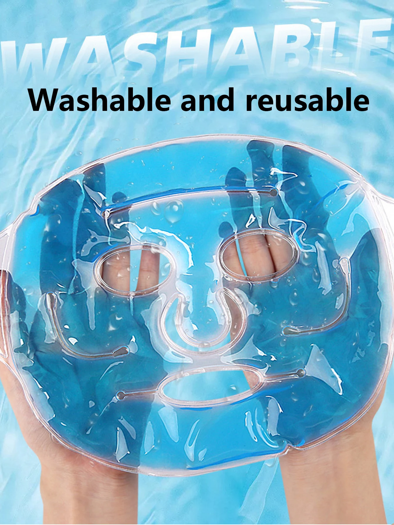 Gel Face Cooler Mask Ice Bag for Face Therapy Face Cooling Mask Gel Hot Skin Care Tool Gel Face Mask Skin Firming Face Ice Pack view 3
