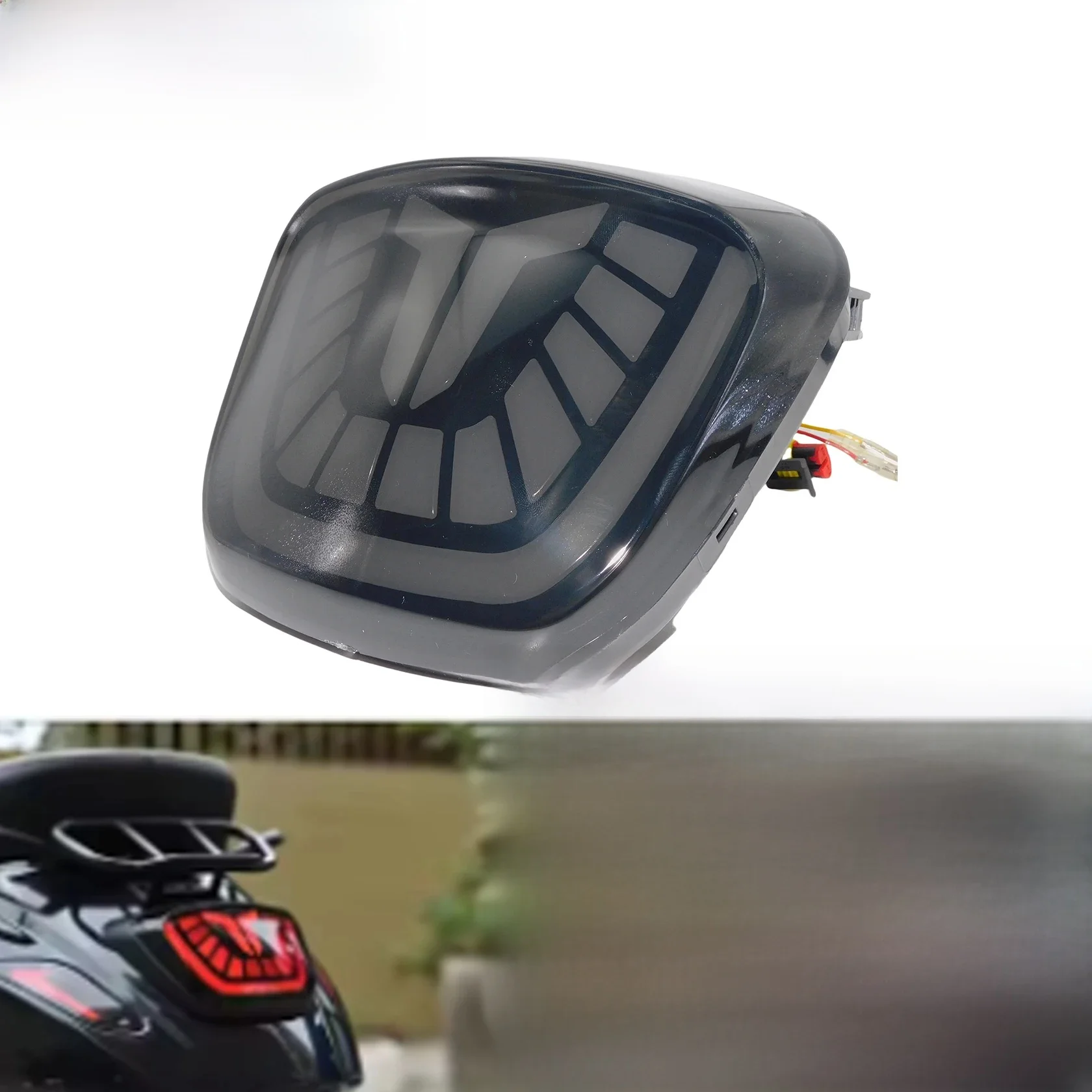 Motorfiets LED achterlicht LED remlicht knipperlicht achterlicht laag profiel achterlicht voor Vespa Primavera Spring Sprint 150 2020-2025 - afbeelding 2