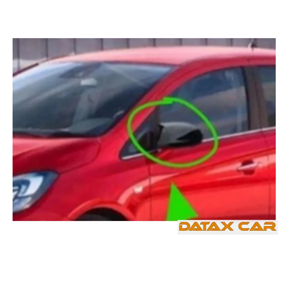 For Opel Corsa E 2014 2019 bat style mirror cover rear view mirror cover 2 piece glossy black car shields exterior tuning