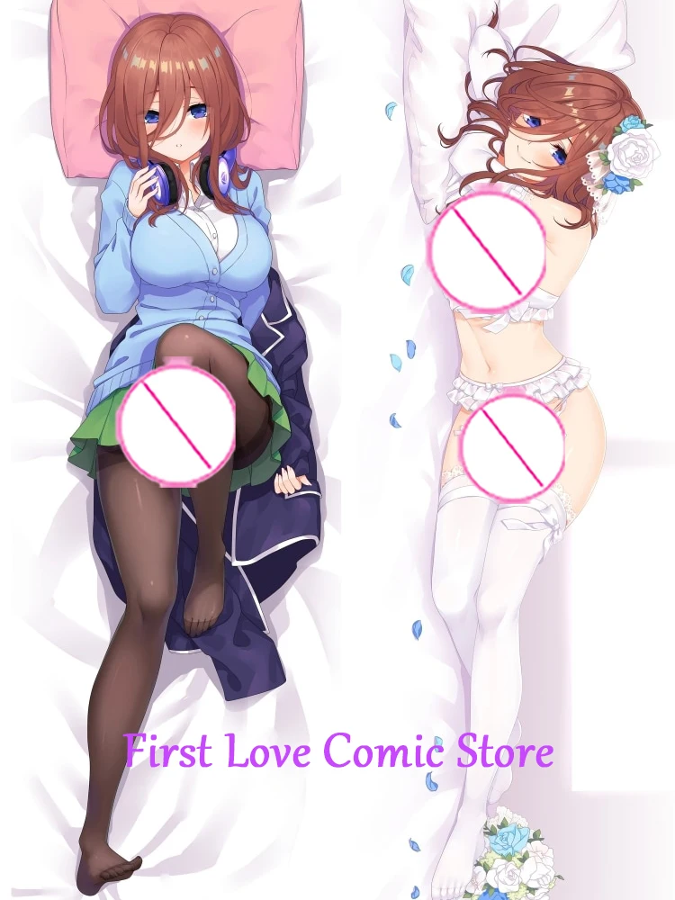 Dakimakura Anime Pillow Case Nakano Miku Pillow Cover Halloween Christmas Decoration 2023