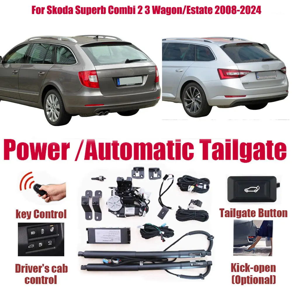 Image of Für Skoda Superb Combi 2 3 Wagon/Estate 2008-2024 Auto Automatische Hebe kit Öffnung Stamm Intelligente Elektrische Lift heckklappe