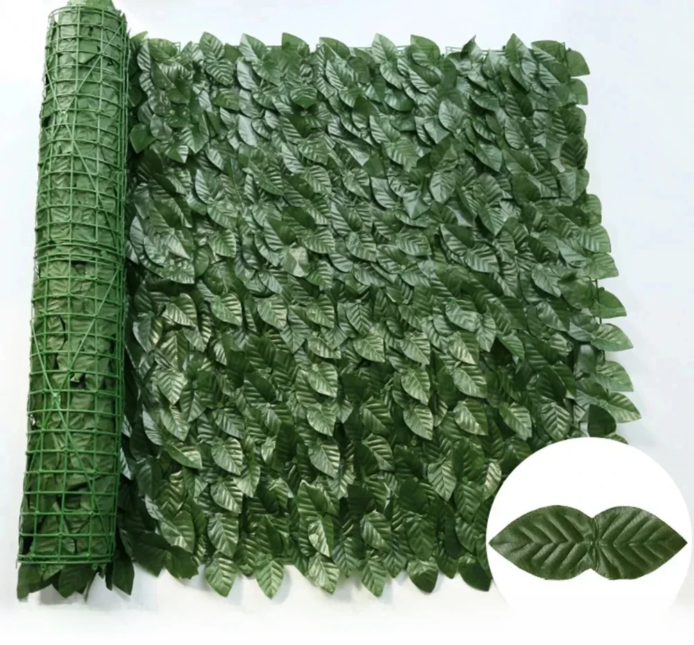 50x200cm hera artificial hedge folha verde cerca painéis falso privacidade cerca tela para casa ao