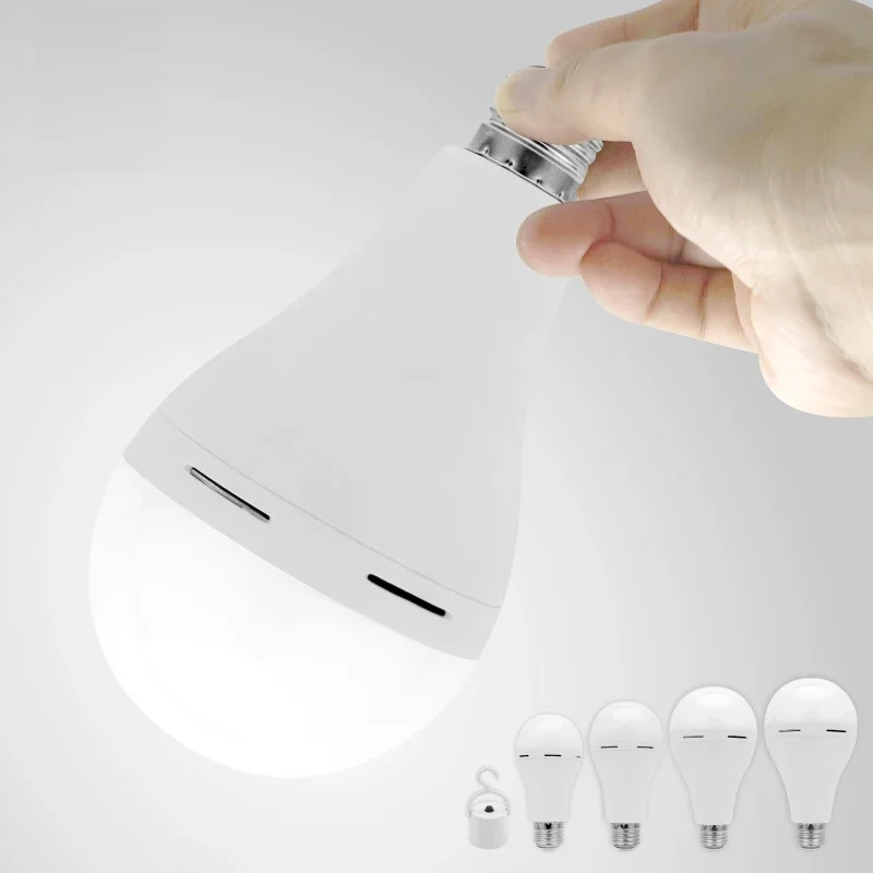 Żarówka LED z możliwością ładowania 7w 9w 12w 15w 1200mAh 85-265V Żarówka awaryjna do domu Awaria zasilania Namiot kempingowy Ganek Lampa ogrodowa — zdjęcie 2