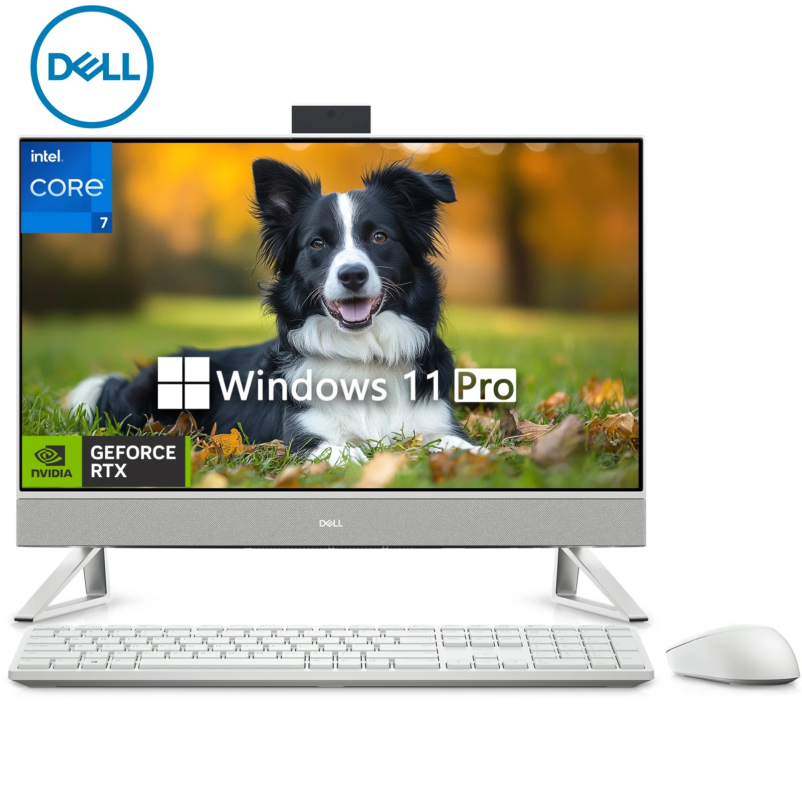 Dell Inspiron-escritorio todo en uno de 27 pulgadas, Intel Core 7-150U, pantalla táctil FHD de 27 pulgadas, 32G DDR4, 1T SSD,MX570A(Beats 1050ti),Win11 Pro