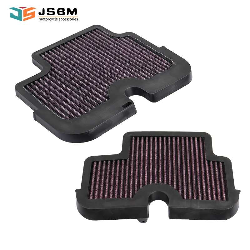 JSBM Motorcycle Washable Air Filter Intake Cleaner For KAWASAKI ER-6N ER6N ER6F ER650 EX650 Ninja 650R KLE650 Versys 2008 2011