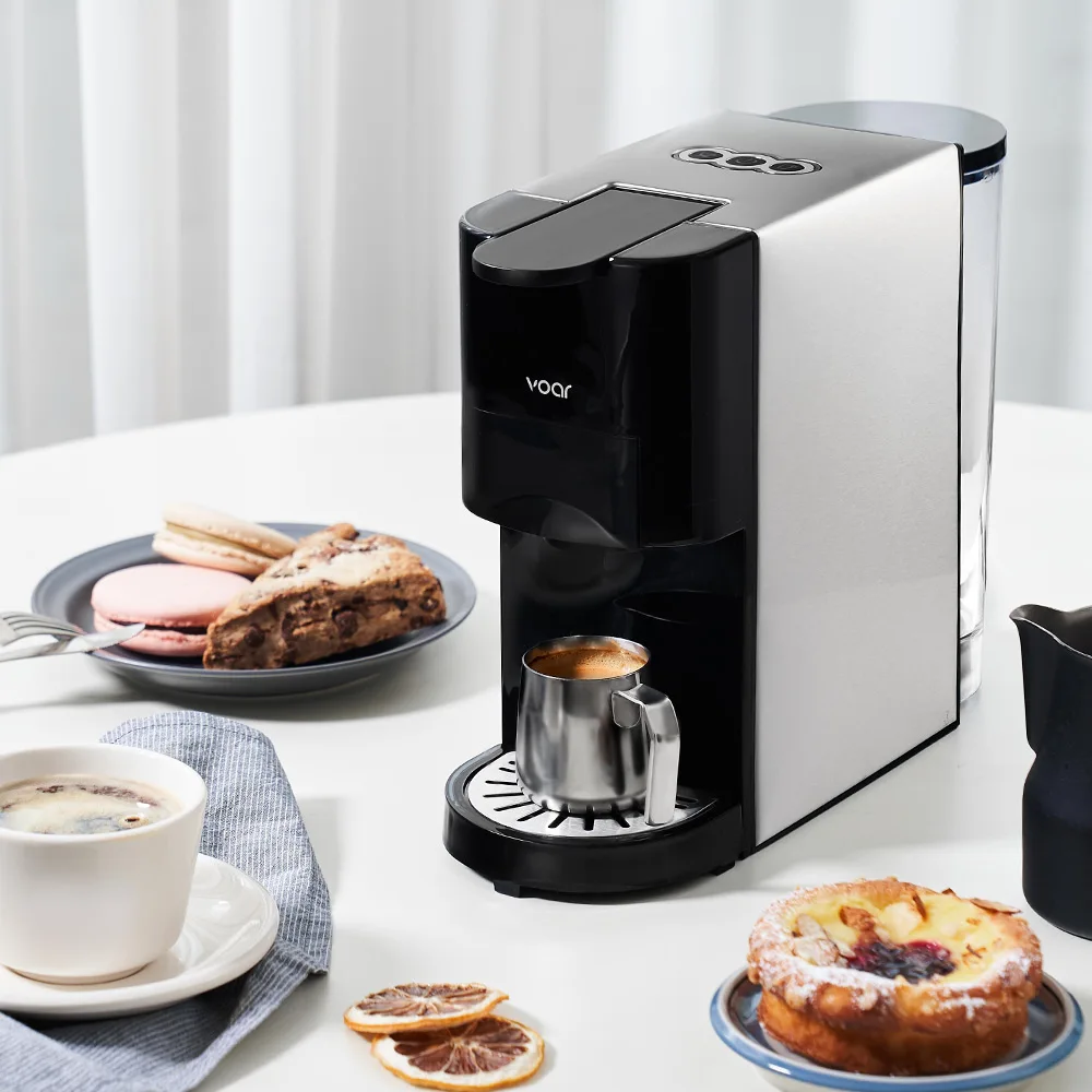 Capsule coffee machine Three trays for a variety of compatible mini-home products, including coffee beans