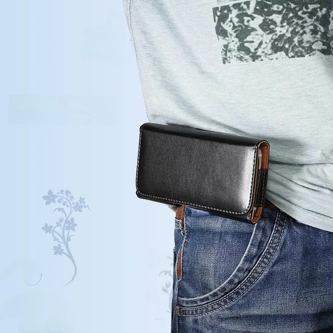 Etui na telefon z klipsem do paska z prawdziwej skóry Męska torba na talię do Samsung Galaxy S25 S24 S23 Ultra S22 S21 FE Note 20 10 Plus Etui z kaburą — zdjęcie produktu 7