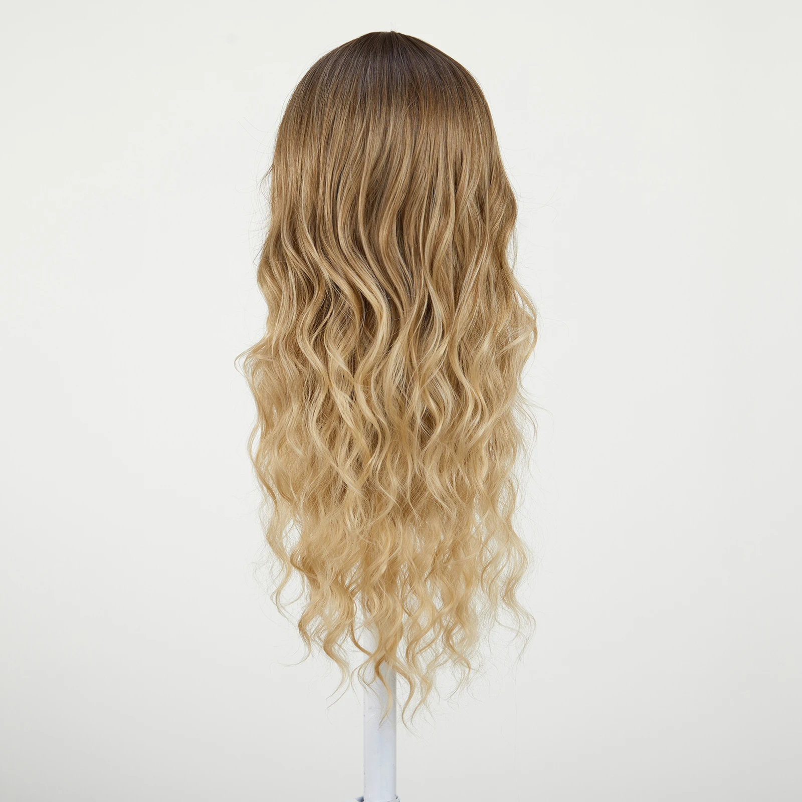 Charm source Haaransatz Spitze Perücken Ombre braun blond synthetische lange gewellte Perücken für Frauen Cosplay High Density Haar Perücke