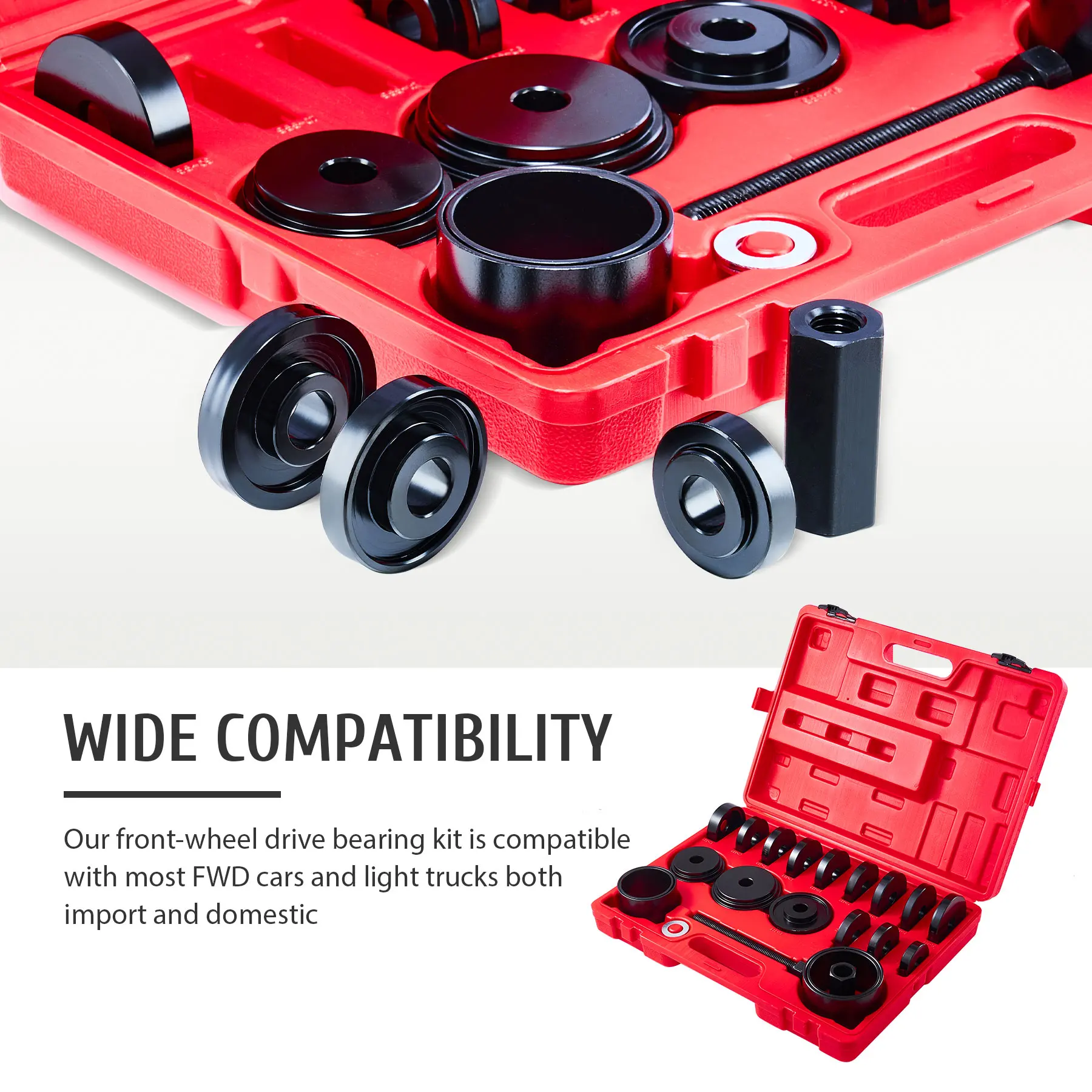 OMT FWD محرك العجلات الأمامية تحمل الصحافة إزالة محول مجتذب بكرة مجموعة أدوات 23 قطعة محول مجتذب بكرة مجموعة أدوات ث