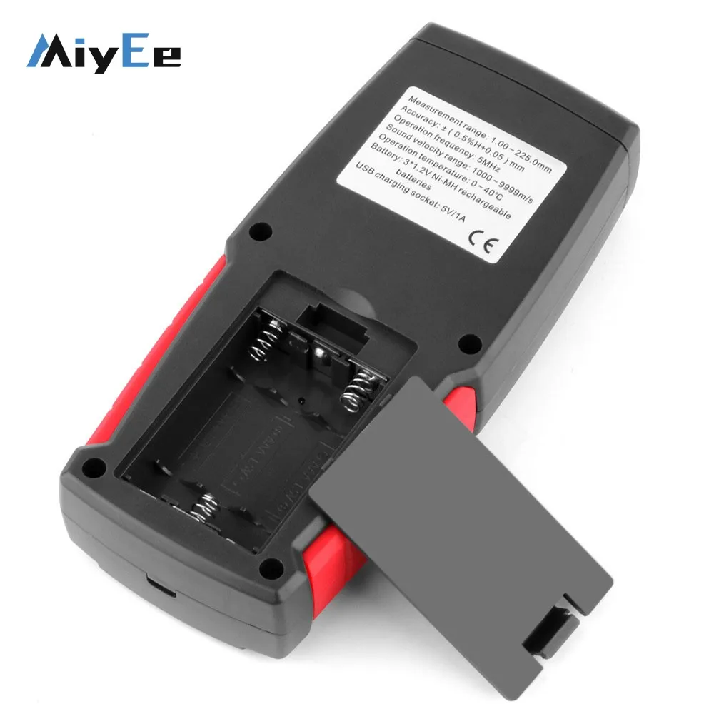 WT100A/WT130A Professional Handheld Ultrasonic Thickness Gauge 1-225mm/1-300mm Metal Glass Thickness Measurement Tool