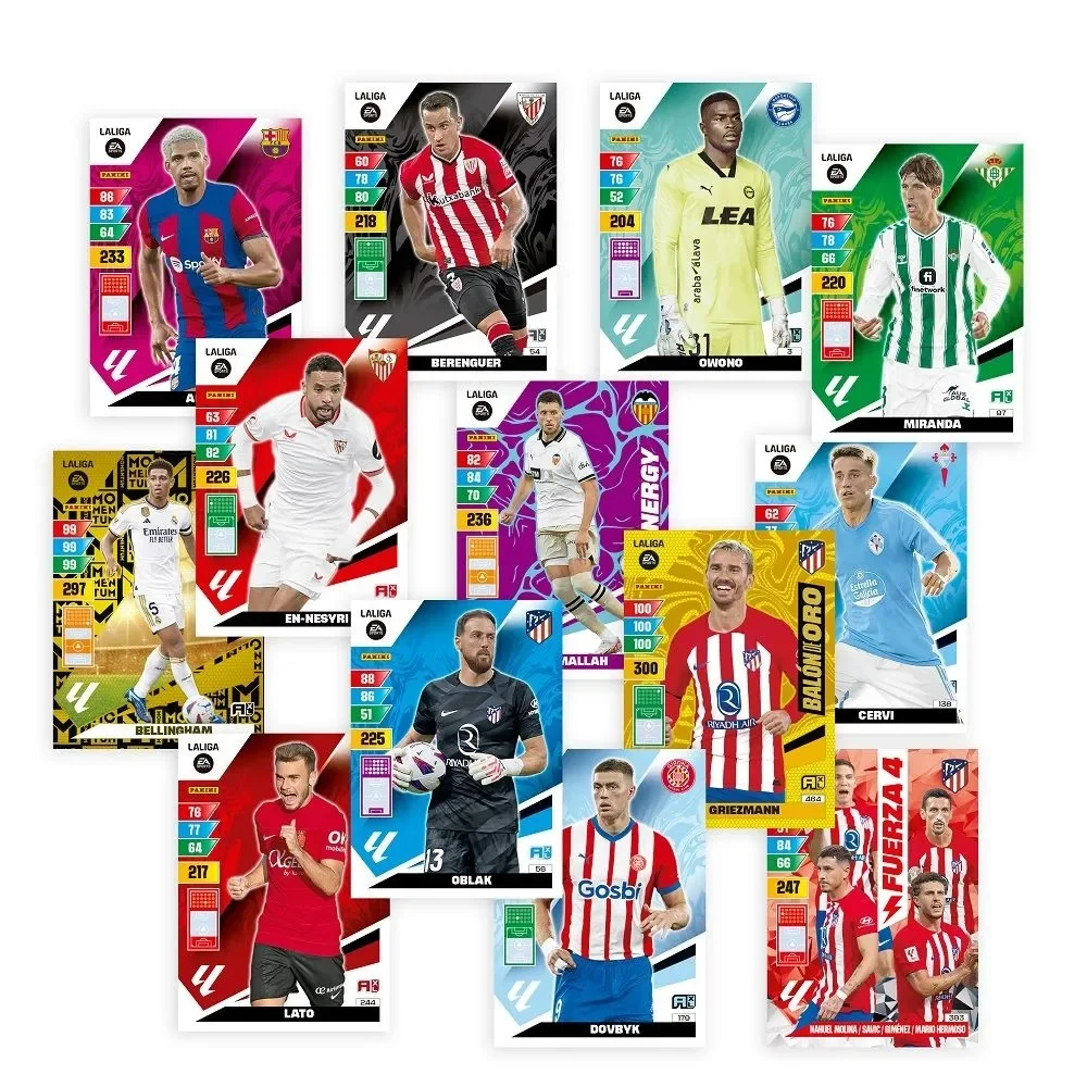 Sobre Momentum Oro + 5 Sobres Adrenalyn XL de la Liga EA Sports - Cartas de la liga 2023/24- Coleccionables Oficial de Panini