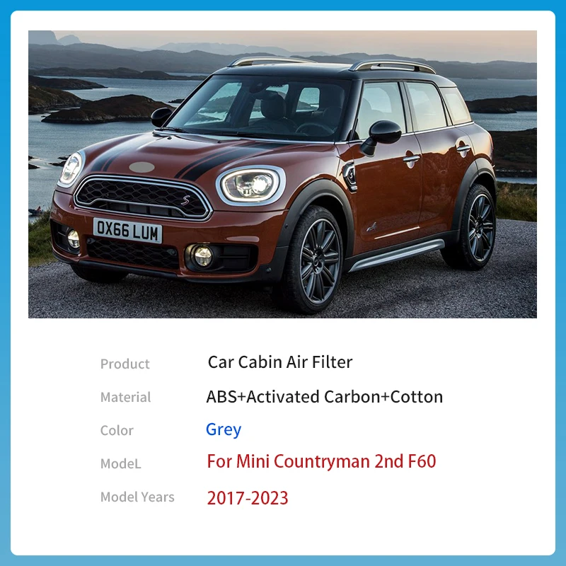 For Mini Countryman 2nd F60 2017~2023 2018 2019 64119321875 64116823726 Car Accessories Activated Carbon Built-in Cabin Filter