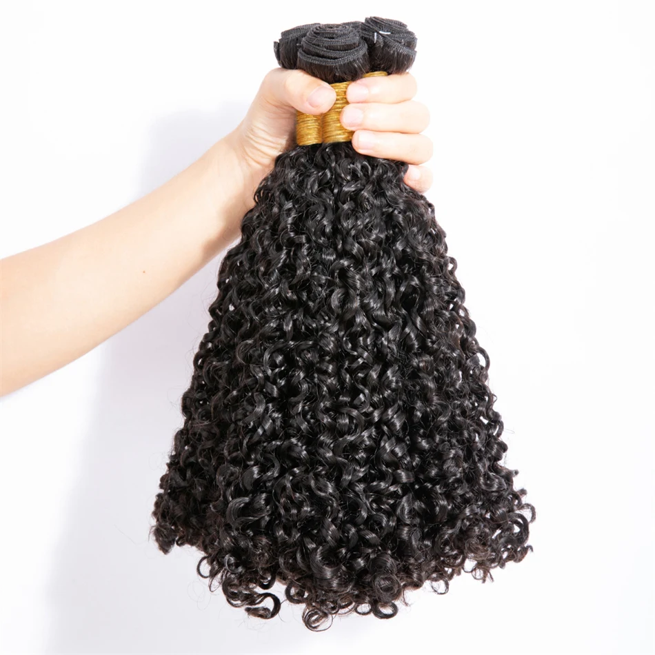 Brazilian 10A Small Spirals Curly Bundles Unprocessed Kinky Curly Human Hair Curls Weaving 1 3 4 Bundles Virgin Hair Extensions