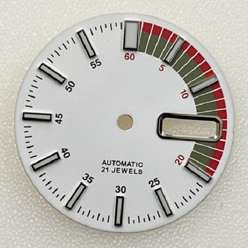 

New NH36 Dial 28.5mm White Blue Black Yellow Dial Green Luminous for NH36 Movement Watch Parts