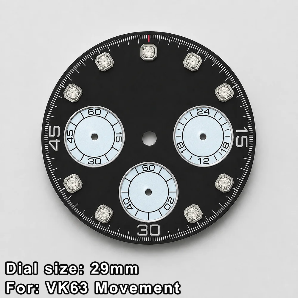 VK63 Case VK63 39mm Cases VK63 Dial VK63 Hands VK63 Movement VK63 Watch Accessories 29MM Dials Vk63 Watches Parts Replacement image 3