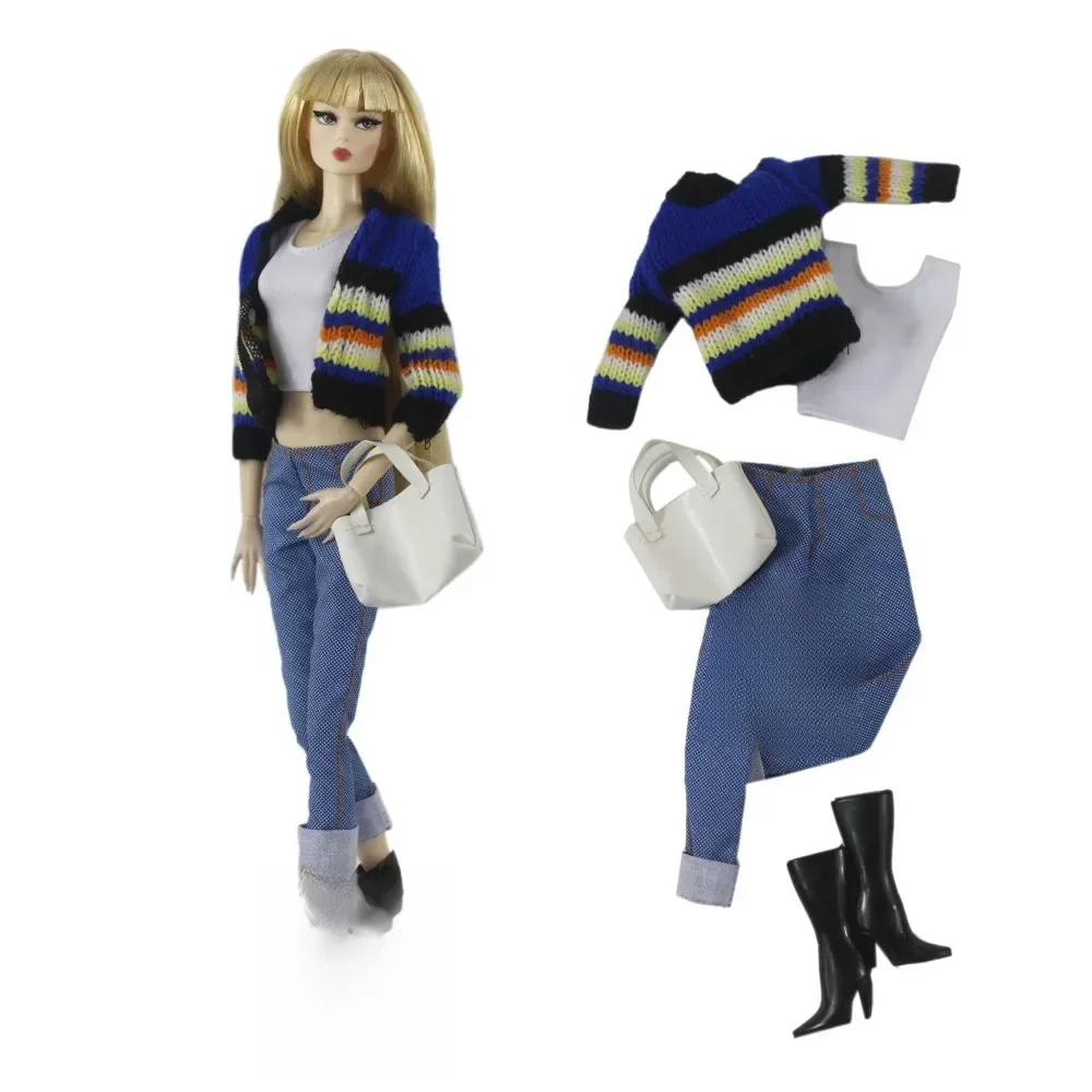 Mode Outfit Set Kleidung für 30cm bjd Barbie blyth mh cd fr sd kurhn Puppe Kleidung Figur Kostüm
